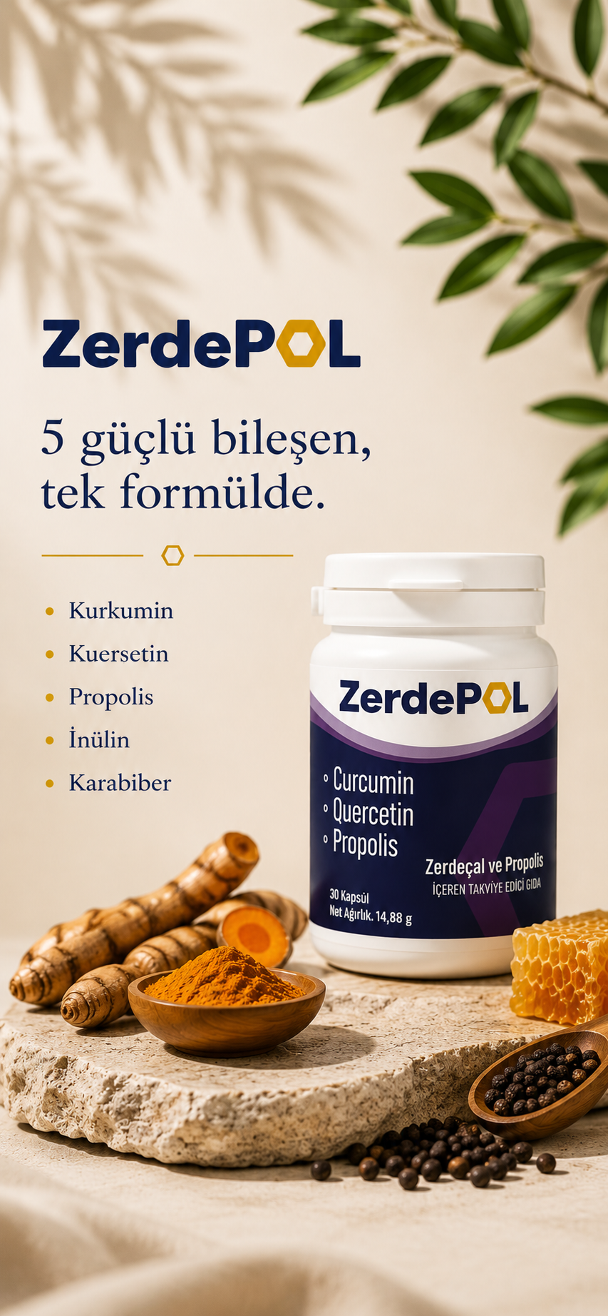 ZerdePOL mobil ana sayfa banner - 5 güçlü bileşen tek formülde